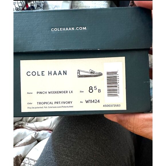 Cole Haan Pinch Weekender LX Tropical Print Ivory Womens Loafers Size 8.5B - Picture 3 of 9